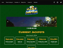 Tablet Screenshot of oakscardclub.com
